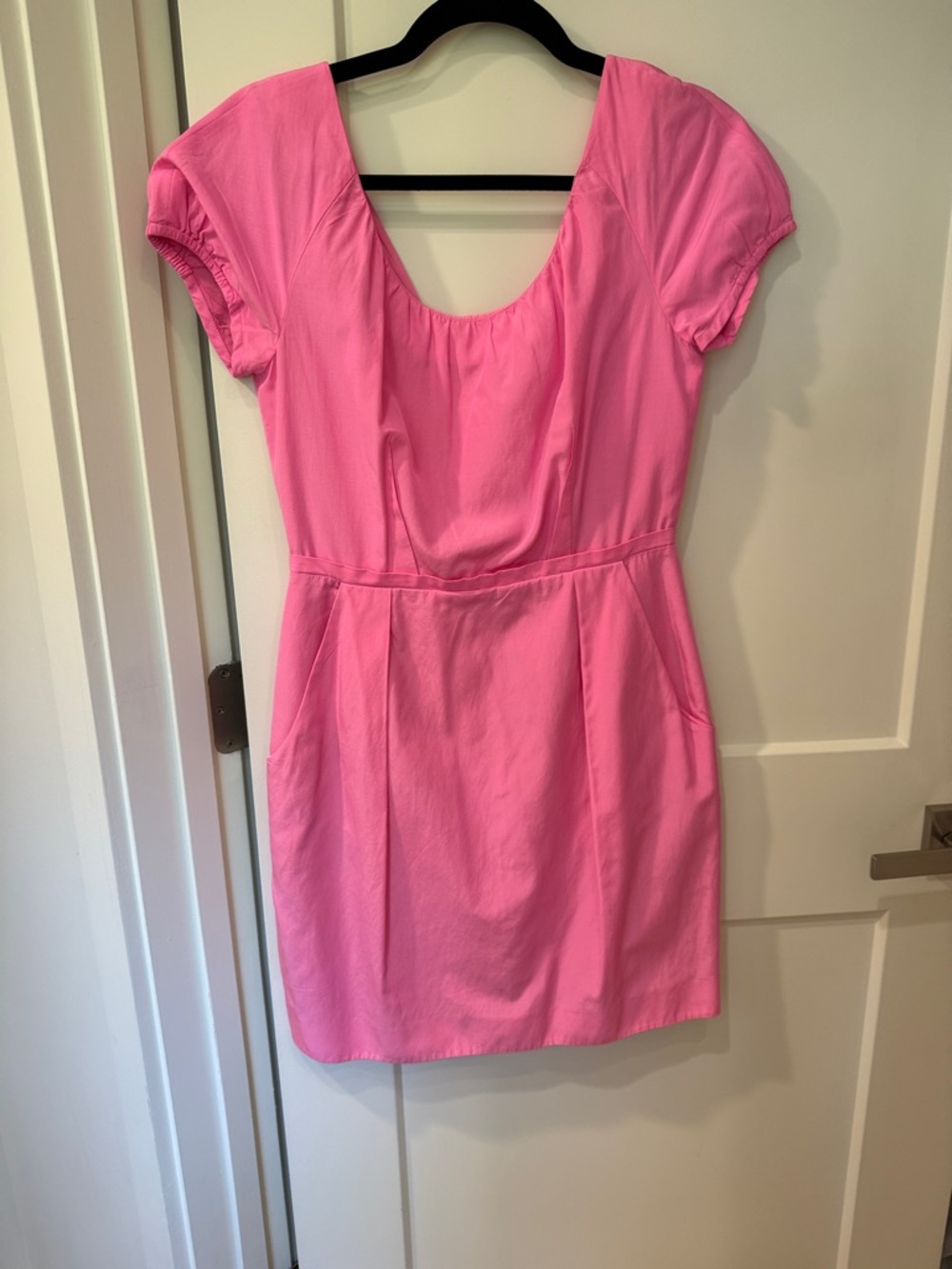 J. Crew Pink Scoop-Neck Short Sleeve Mini Dress